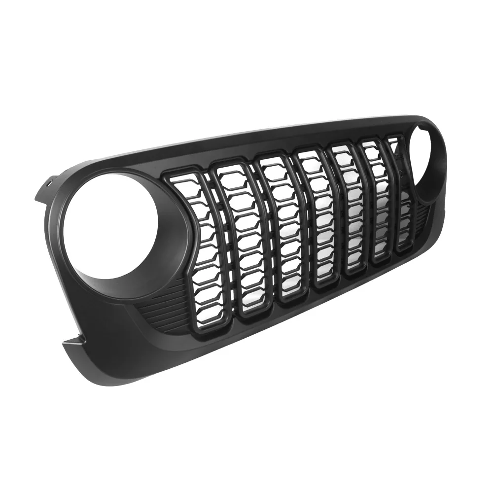 Фото Подходит для JEEP Wrangler 2007-2017 JK, а также для JL 2024 года, решетка радиатора матово-черного цвета, для переоборудования старой модели JK в новую модель с решеткой. №4