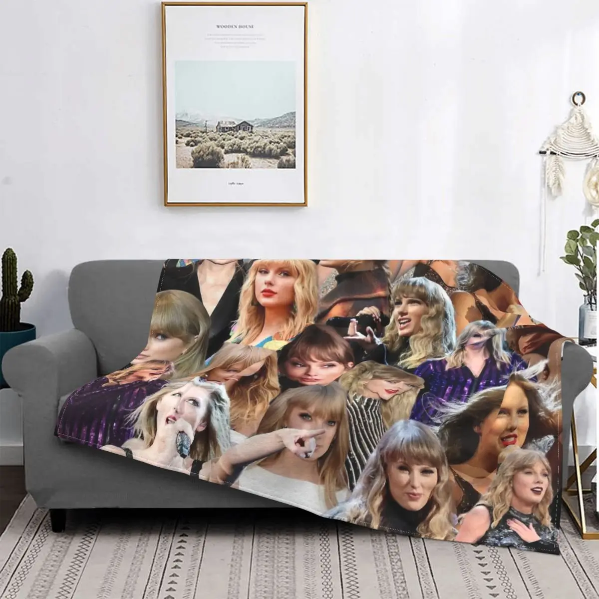 

Коралловое флисовое мягкое дышащее одеяло для фотоколлажа, на все сезоны