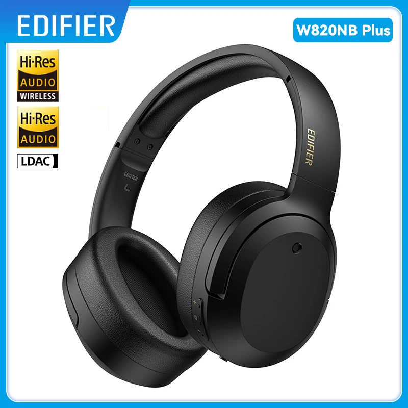 

Edifier W820NB+ Plus Active Noise Cancelling Wireless Bluetooth Headphones Hi-Res LDAC Headset 49H Playtime APP Equalizer