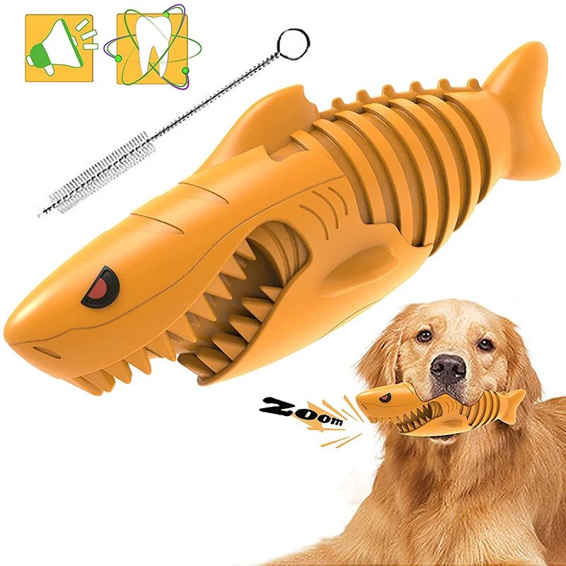 

Squeaky Dog Dental Chew Toys for Aggressive Chewers Indestructible Interactive Dog Toy Teeth Cleaning for Small Medium Large Dog
