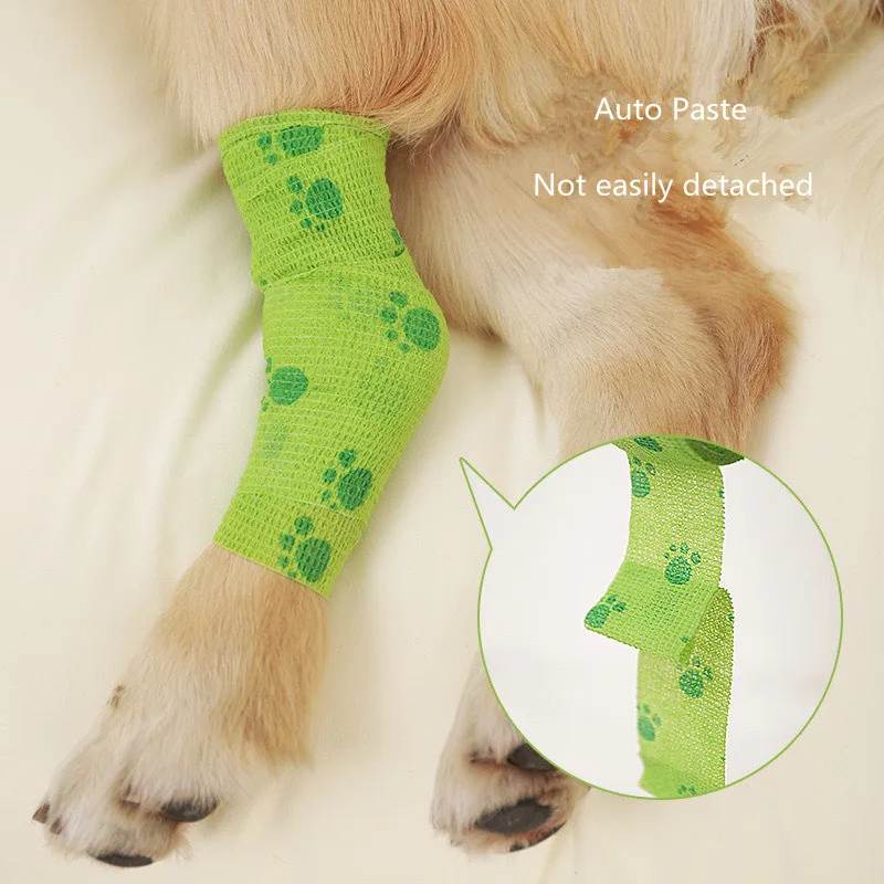 

Animal Pattern Printed Self Adhesive Elastic Bandage 5m Sports Wrap Tape for Finger Joint Knee Pet Bandage