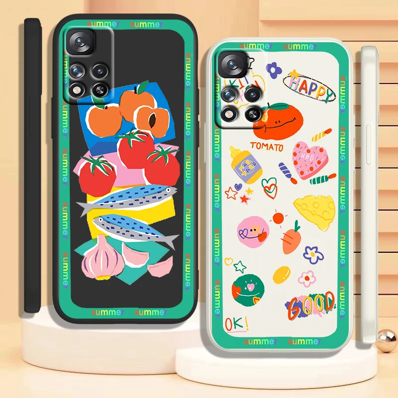 

Original Cute Color Graffiti Case For Xiaomi Redmi Note 11 11T 10 10S 9 9S 9T 8 8T 7 5 Pro 4G 5G Liquid Rope Phone Cover Capa