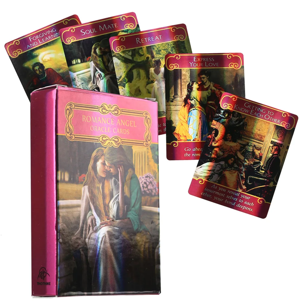 

Romance Shining Holographic Tarot Cards Deck with PDF Guidebook for Beginners Guidance Divination Cards Board Games Oracle Cards