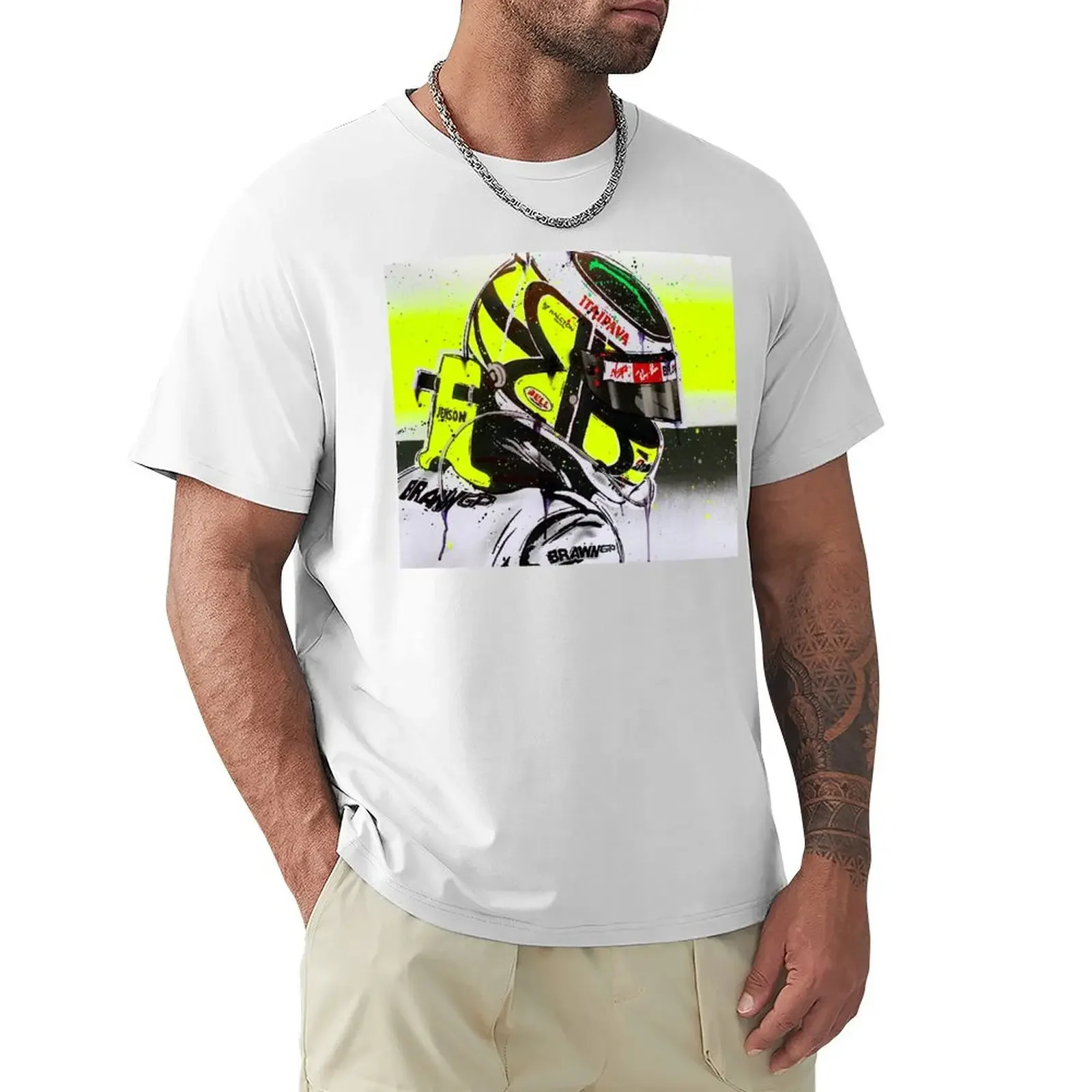 Вязаная кнопка-Brawn GP F1 граффити картина DRAutoArt футболка с винтажным рисунком