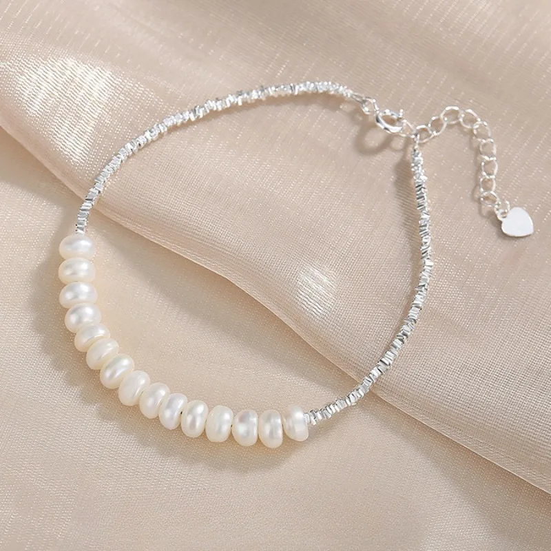 Роскошный женский браслет из стерлингового серебра 925 пробы с искусственным