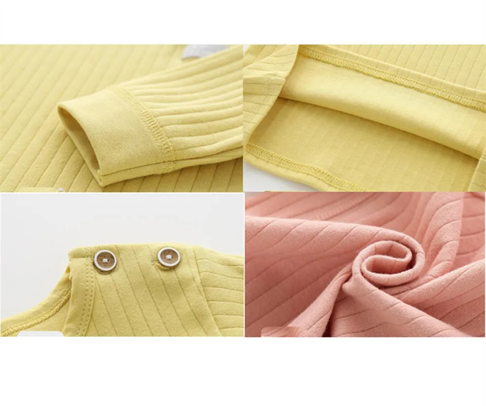 

Newborn Baby Girl Boy Spring Autumn winter Solid Clothes Sets Long Sleeve Top + Elastic Pants 2PCs UndSerwear Pajamas Set