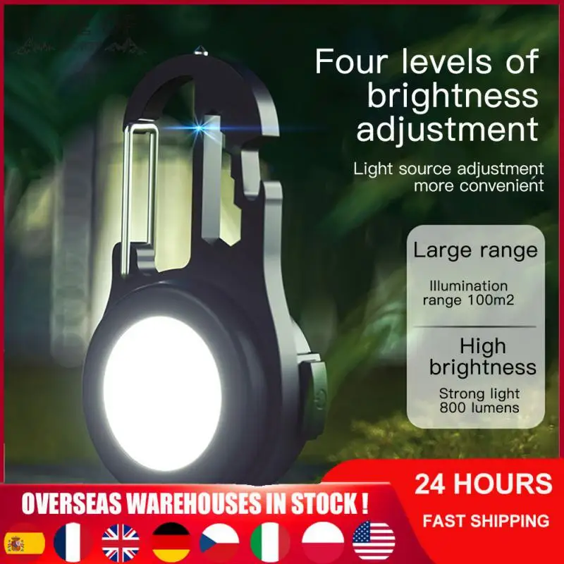 

180° Foldable Keychain Light Cob Light Portable Caving Lantern Usb Charging 500mah Outdoor Flood Light Fishing Torch Tent Light