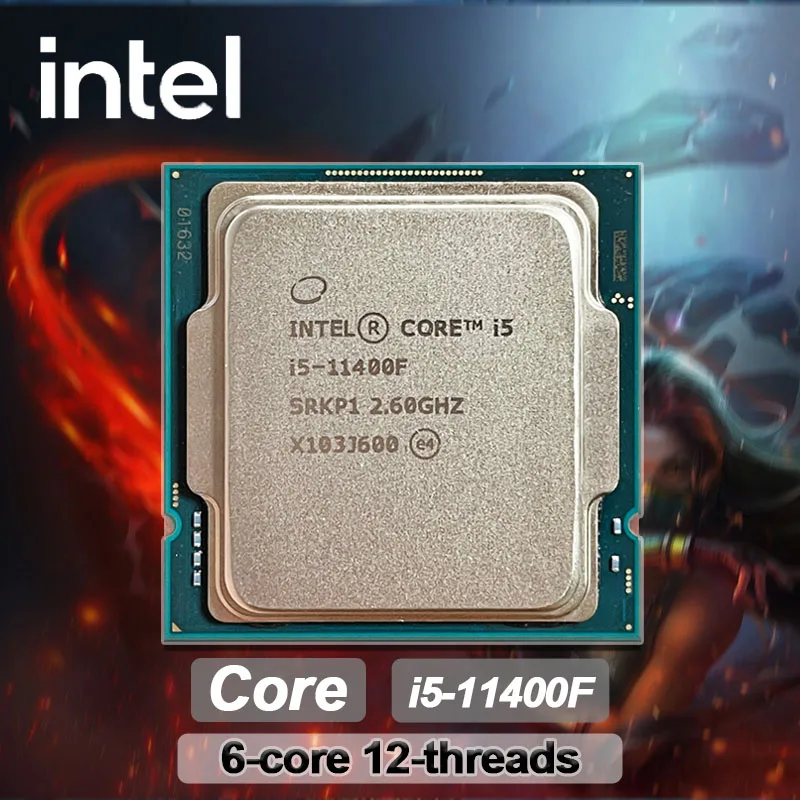 

Intel Core i5-11400F New i5 11400F 2.6 GHz Six-Core Twelve-Thread CPU Processor L3=12M 65W LGA 1200 but no fan