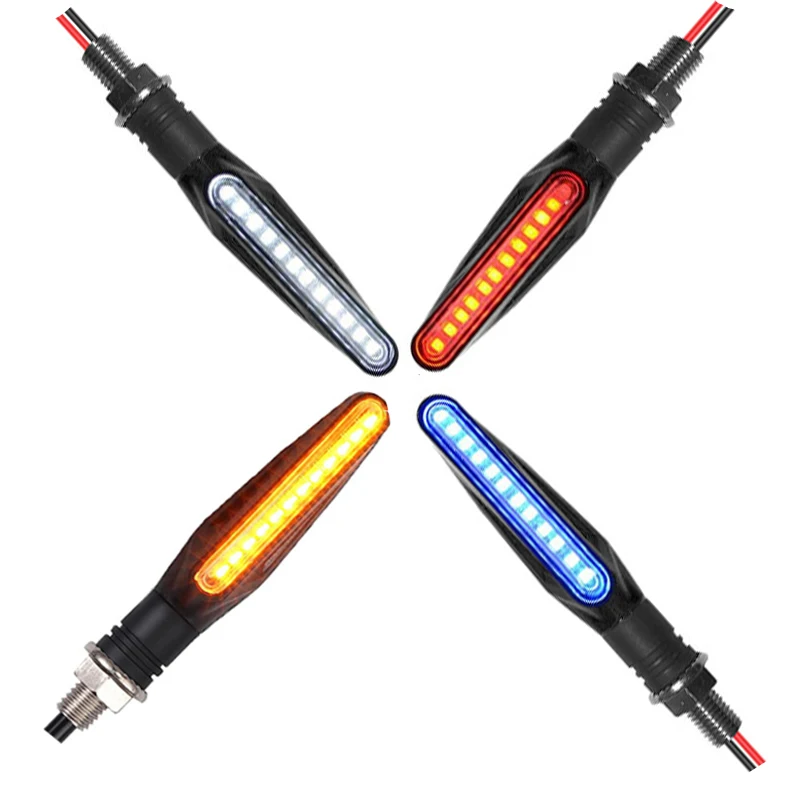 

2PCS Motorcycle Turn Signals Night Light 12 LED Flasher Blinker Front Rear Indicators Tail Light Custom Motorcycle Lamp