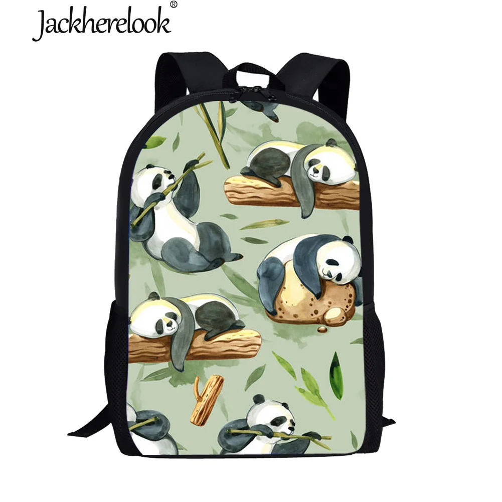 

Jackherelook Kawaii Pandas Animal School Bags for Kid Boy Girl Large Capacity Students Notebook Laptop Rucksack Birthday Gifts