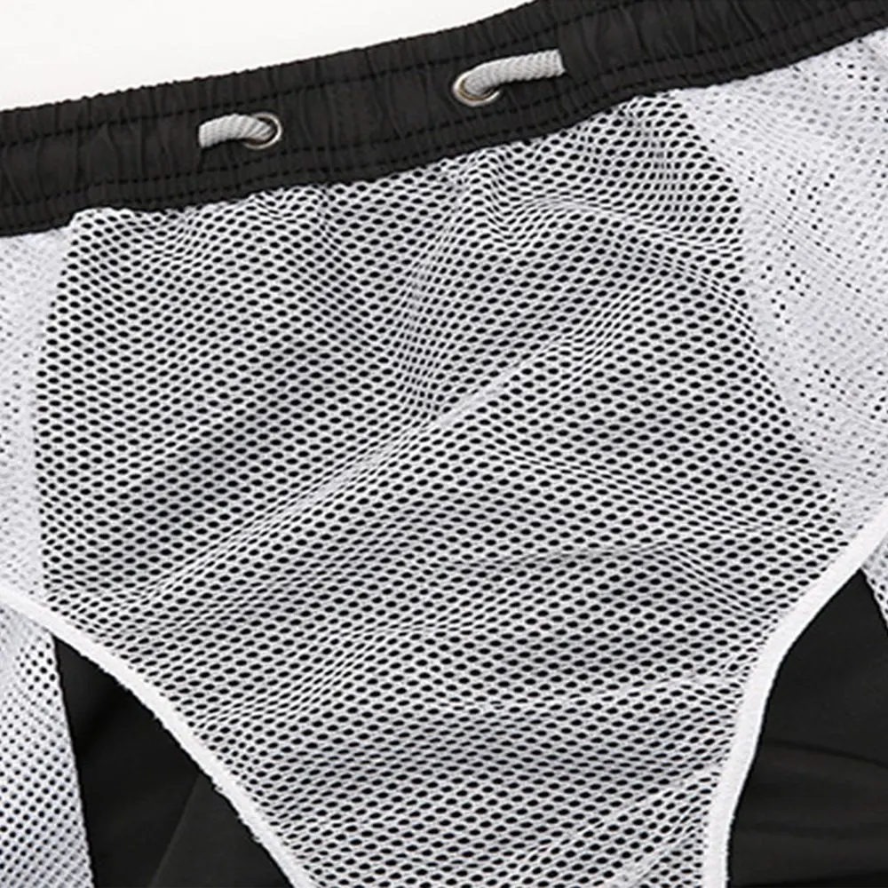 Men Summer Beach Lounge Board Short Swim Trunks Bathing Suit Pocket Mesh Lining
