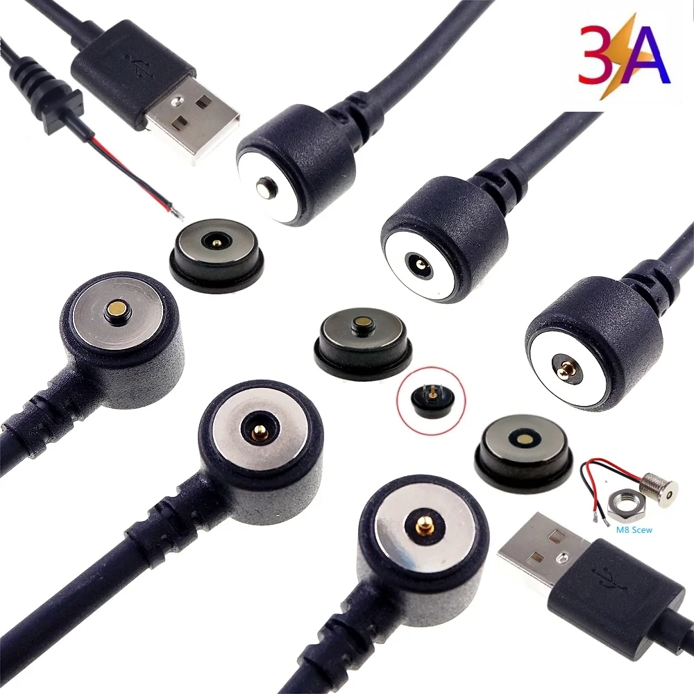 Магнитный разъем RTLECS PogoPin для вертикального монтажа, USB-кабель для зарядки аккумулятора, 1 м, водонепроницаемый адаптер питания постоянного тока, шнур (art.: 3920d8bcf8ea3) - 3920d8bcf8ea3