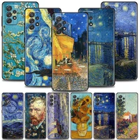case for samsung a72 a52 a53 a71 a91 a51 a42 note 20 ultra 8 9 10 plus 5g cover van gogh cafe terrace starry sunflower painting