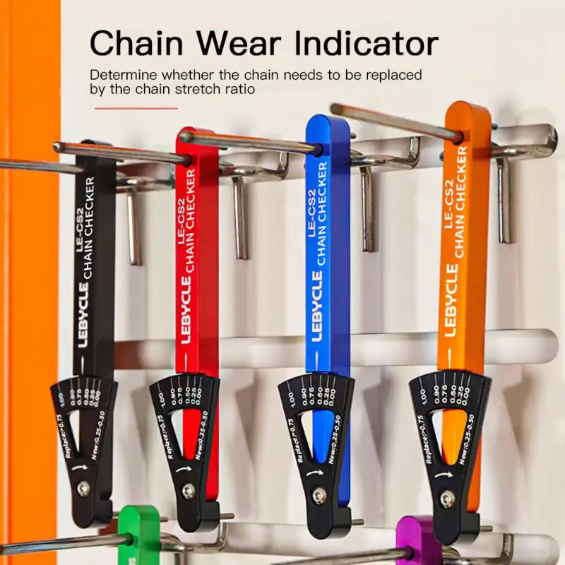 

Mountain Bike Chain Measuring Ruler Wear Indicator Road Bike Chain Stretch Detection Caliper Tool Bicycle Accessories