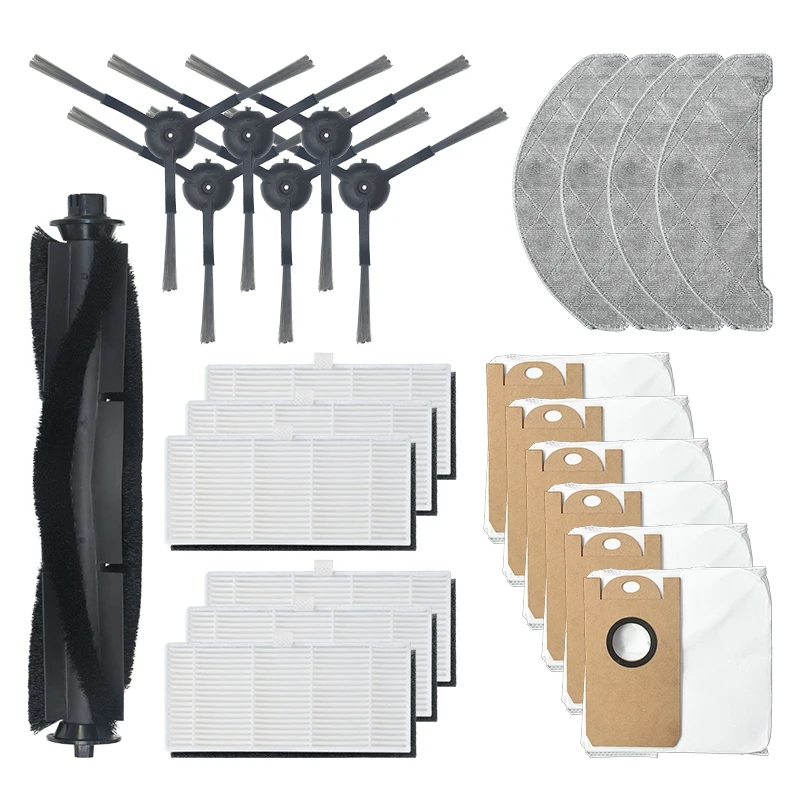 

23Pcs Replaceble Filter Cloth Side Brushes Accessories Set Parts For S9 Vacuum Cleaner Sweeper Replace For Home