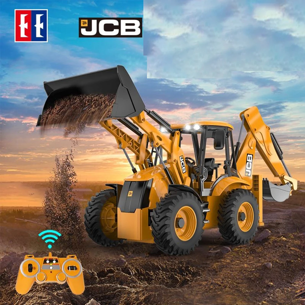 Double E E589 RC Excavator tractor 2.4G 6 Channel RC Radio controlled car Digger electric Truck toys for boys children birthday enlarge
