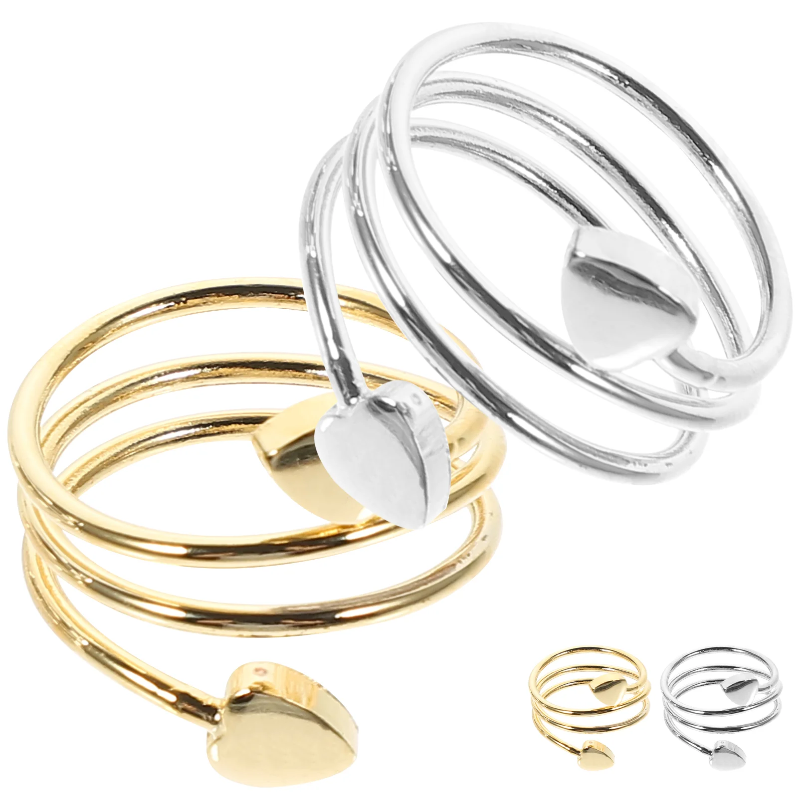 

Rings Ring Finger Magnet Energy Copper Heart Gifts Decorative Couple Open Girl Anniversary Women Woman Crochet Thimble Lovers