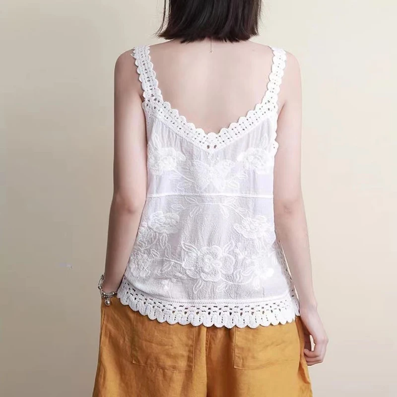 Women's Clothes Sling Sleeveless Can Be Worn Outside Summer All-match Temperament Vests Sexy Slim Fit Lace Short Camisole Top