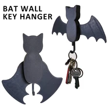 1pc Key Holder Wings Flapping Bat Hook Wall Hanging Hooks Fit for Hat Coats Umbrellas Storage Hanger Wall Decoration