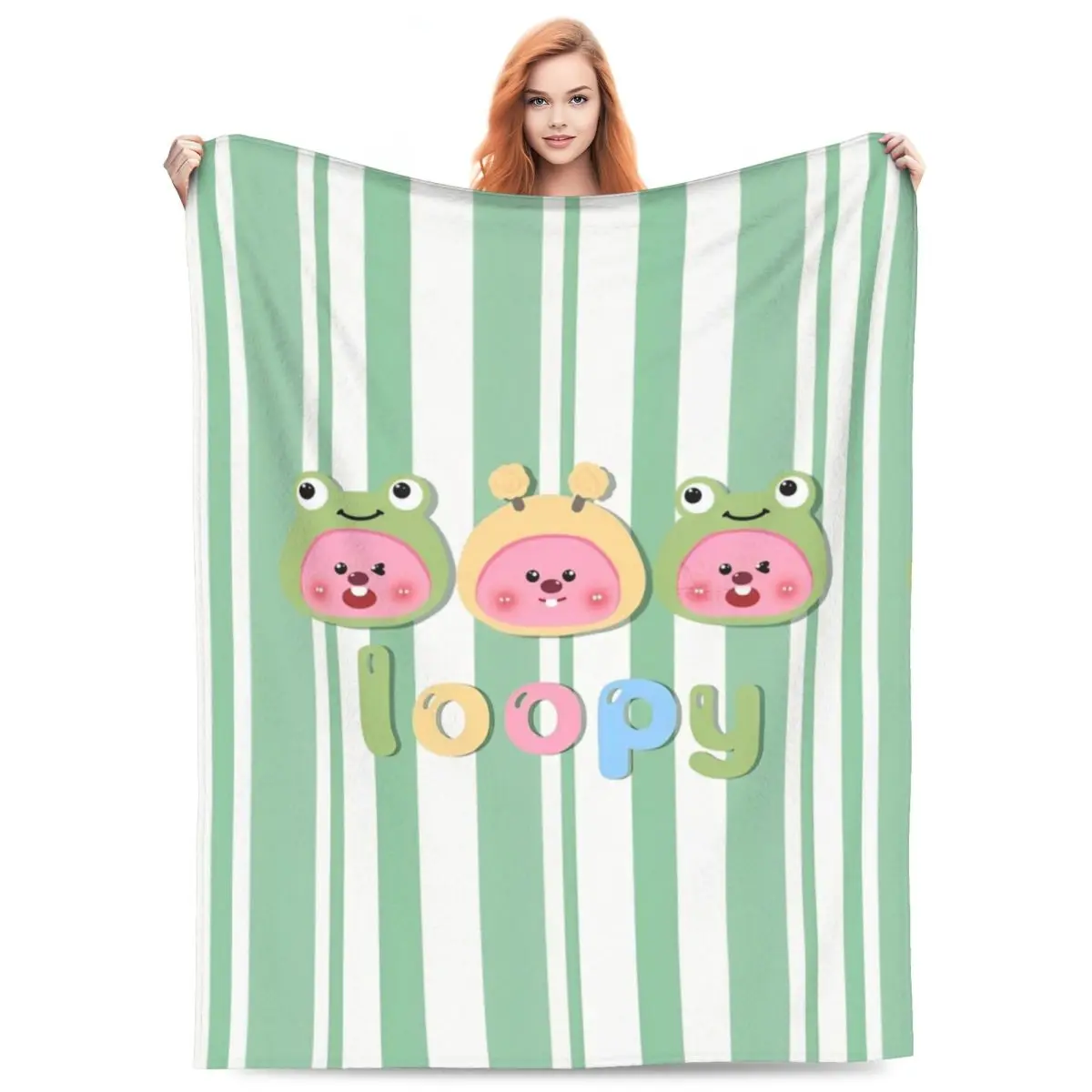 Милое фланелевое одеяло LOOPY мягкое теплое постельное белье пледы для дивана