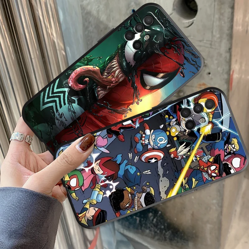

USA Marvel Comics Phone Cases For Samsung S20 FE S20 S8 Plus S9 Plus S10 S10E S10 Lite M11 M12 S21 Ultra Back Cover Protective