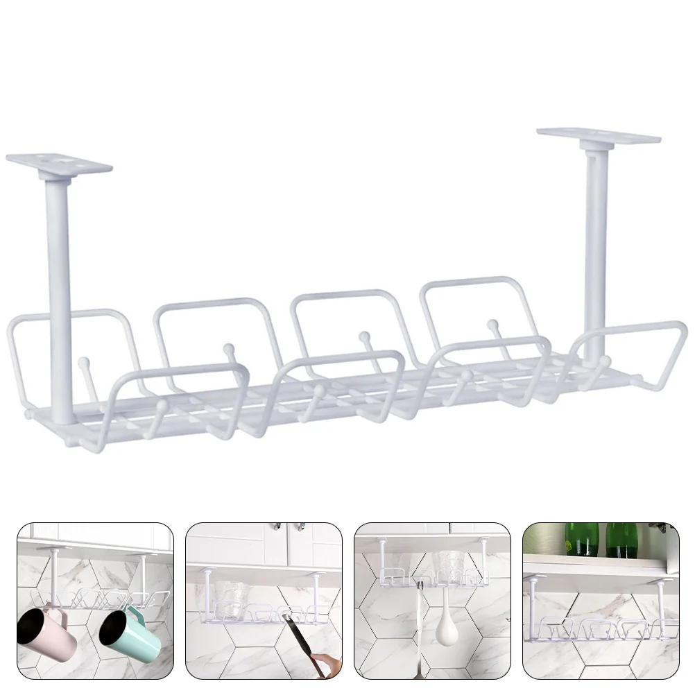 

Desk Cable Tray Basket Organizer Wire Rack Management Storage Cord Kitchen Home Hanging Cabinet Drill Trays No Mug Metal Utensil