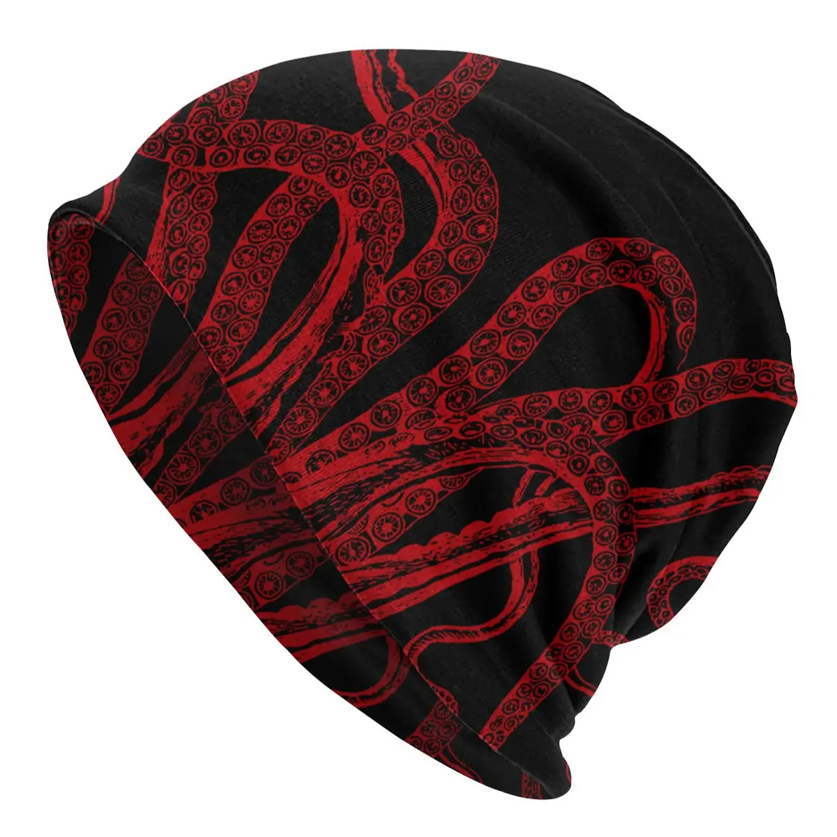 

Red Vintage Octopus Tentacles Cap Hip Hop Street Skullies Beanies Hat Men Women Female Warm Thermal Elastic Bonnet Knit Hat