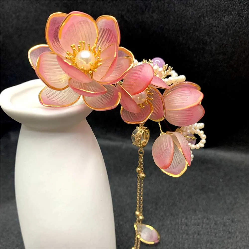 10 шт./лот разноцветные лепестки лотоса из смолы подвески базовые части для