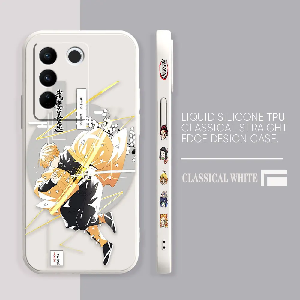 Case For VIVO S5 S6 S7 S9 S9E S10 S12 S15 S16 S16E V19 V20 V21 V23 V25 V27 PRO 5G Case Funda Shell Kimetsu No Yaiba Demon Slayer