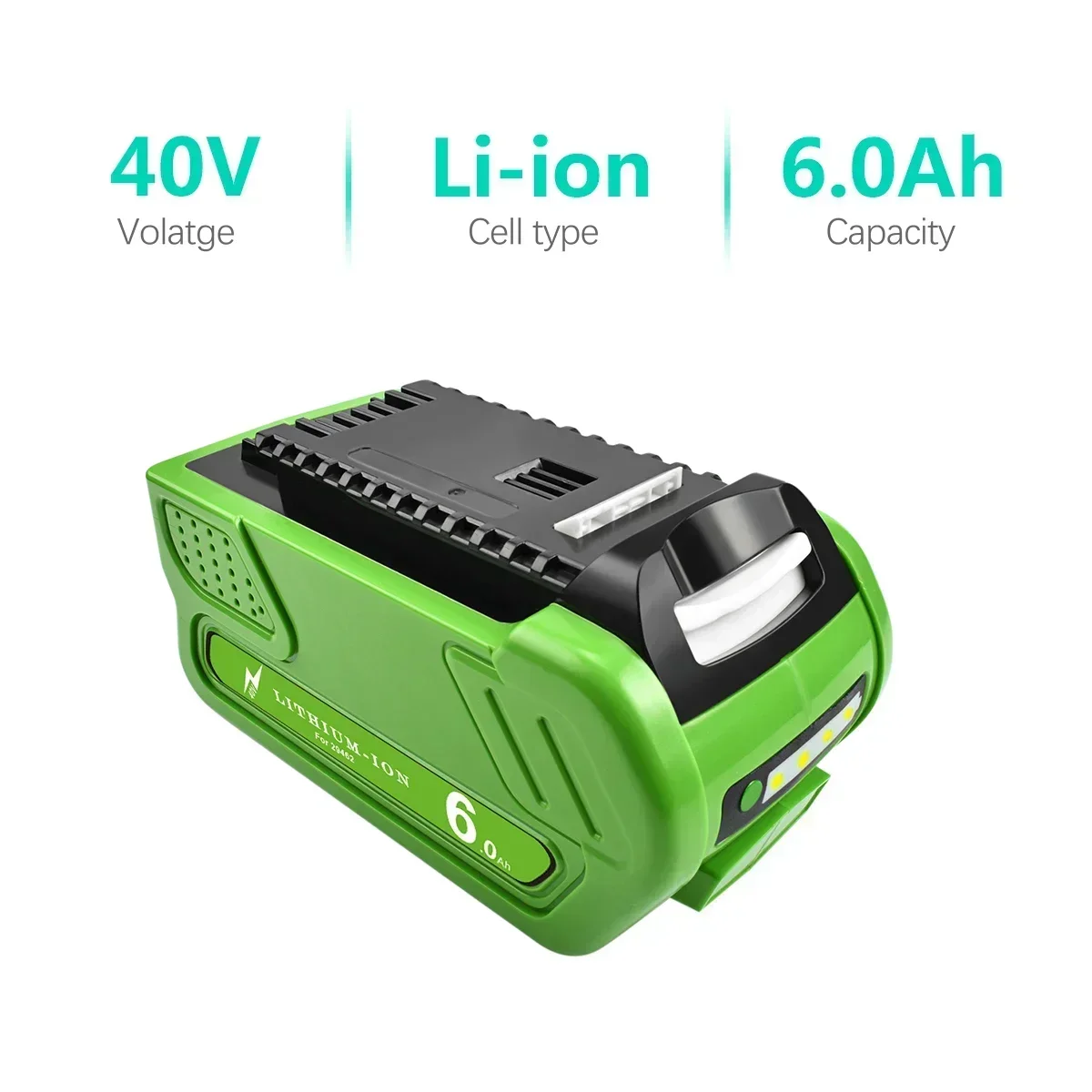 Аккумуляторная батарея для Greenworks 40 В G-MAX 6ah 29252 22262 25312 25322 20642 22272 27062 y 21242 Сменная