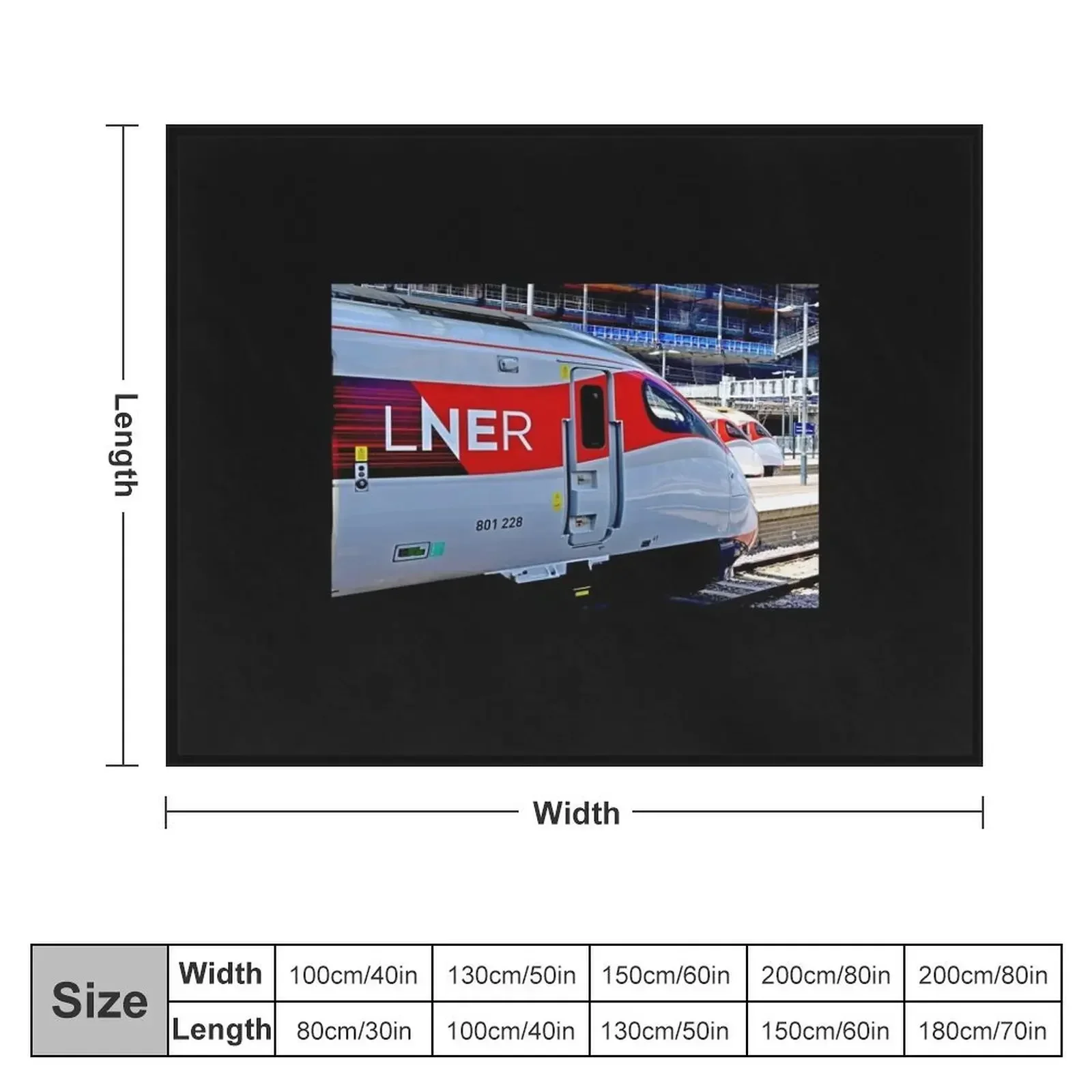 Высокоскоростные поезда LNER Azuma 801 декоративное одеяло King's Cross Station