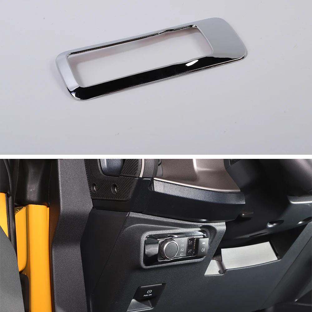

JXKaFa For Ford Bronco 2021+ Car Front Light Lamp Switch Frame Trim ABS Sticker Interior Auto Styling Moldings