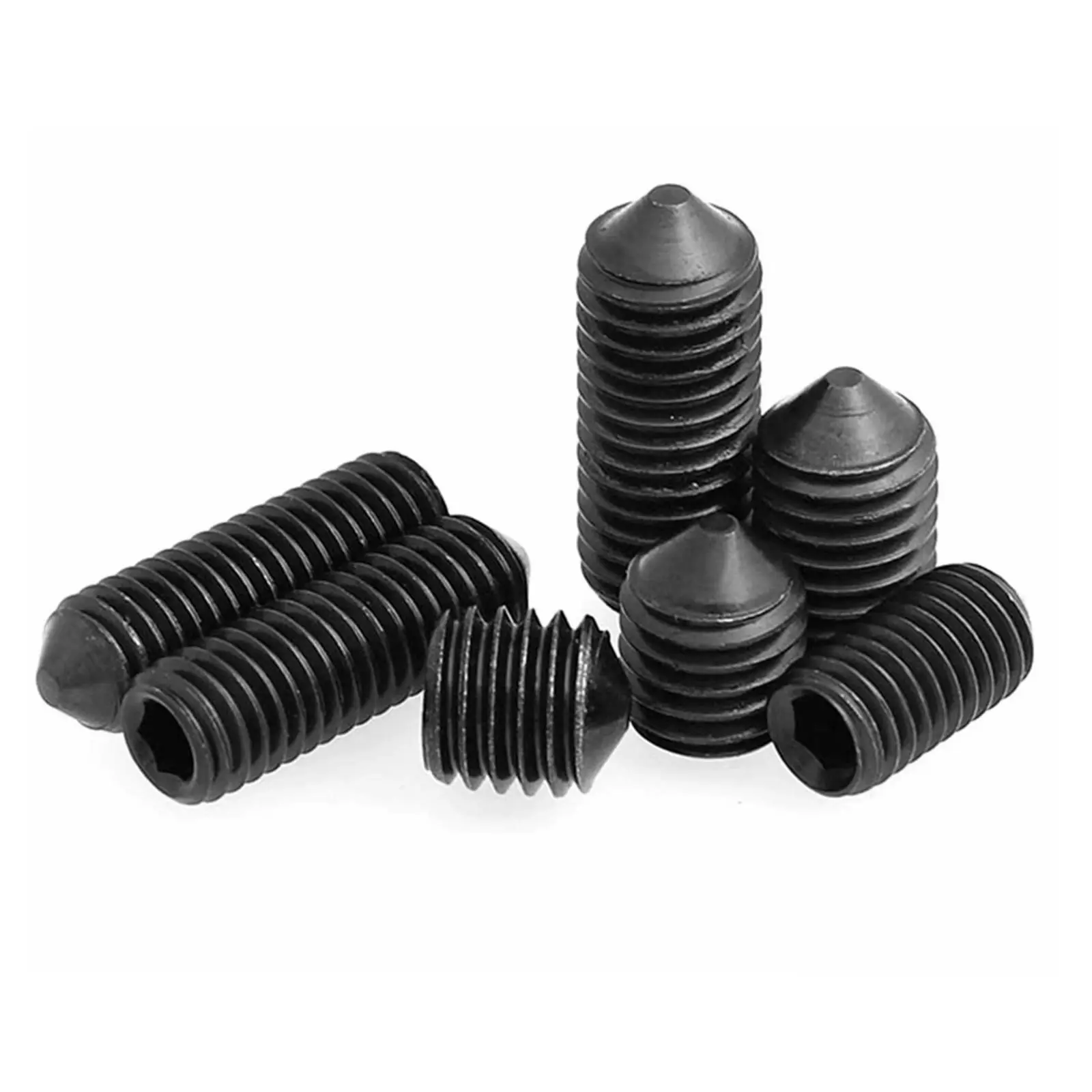 

M3x0.5 M4x0.7 M5x0.8 M6x1.0 Length 5-30mm 12.9 Steel Hex Socket Set Cone Point Screw Grub Screw