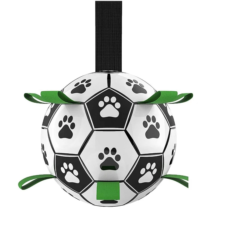 

Squeaky Dog Toy ball Elasticity Rubber Rugby Puppy Clean Toothbrush