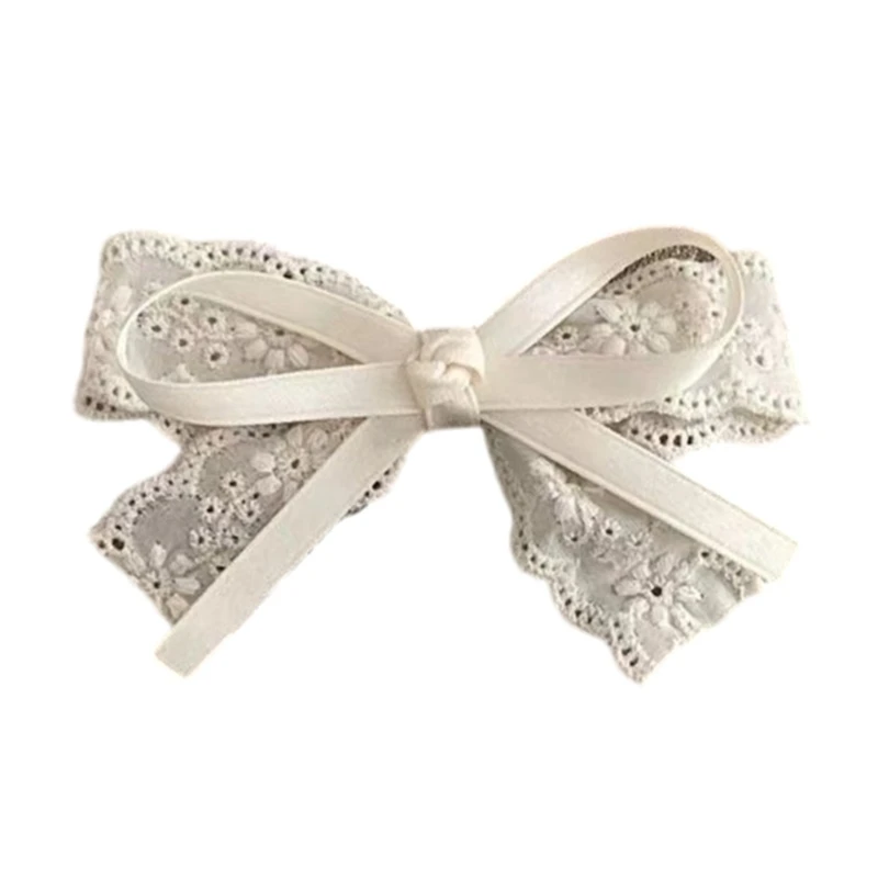 652F Кружевная заколка с плоским зажимом в стиле Cottagecore 2000-х годов для головных