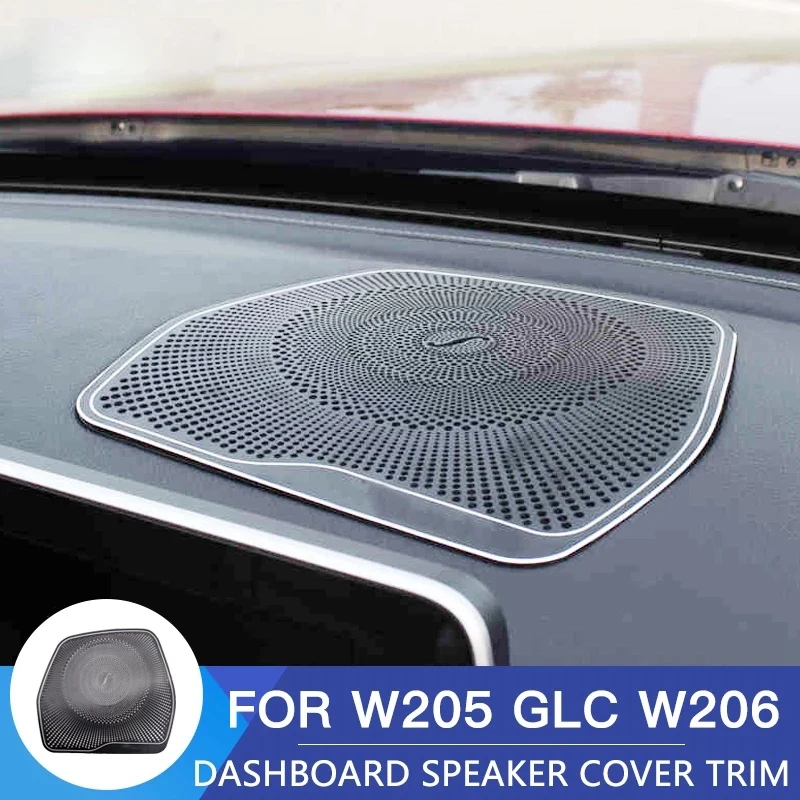 

Автомобильная накладка на приборную панель, накладка на приборную панель динамика, декоративная наклейка для Mercedes-Benz W205 C180 C200 GLC C260 2015-2020