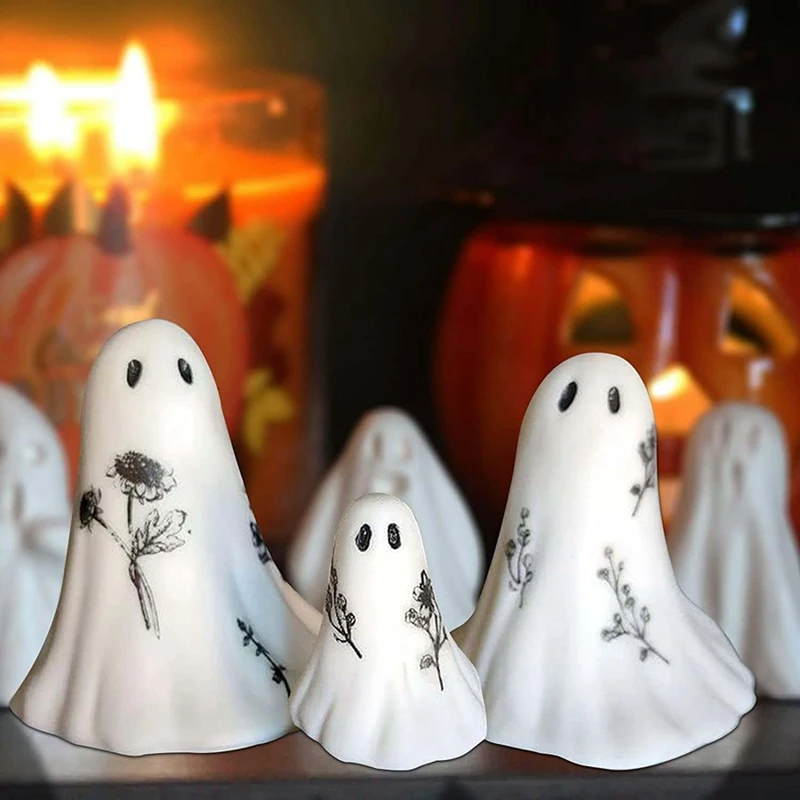 Милое украшение в виде призрака миниатюрное из смолы для домашнего декора