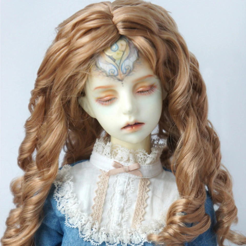 

BJD Ceramic Doll Wig Ob11 Imitation Mohair Medium Split Wave Curly Beauty Explosion