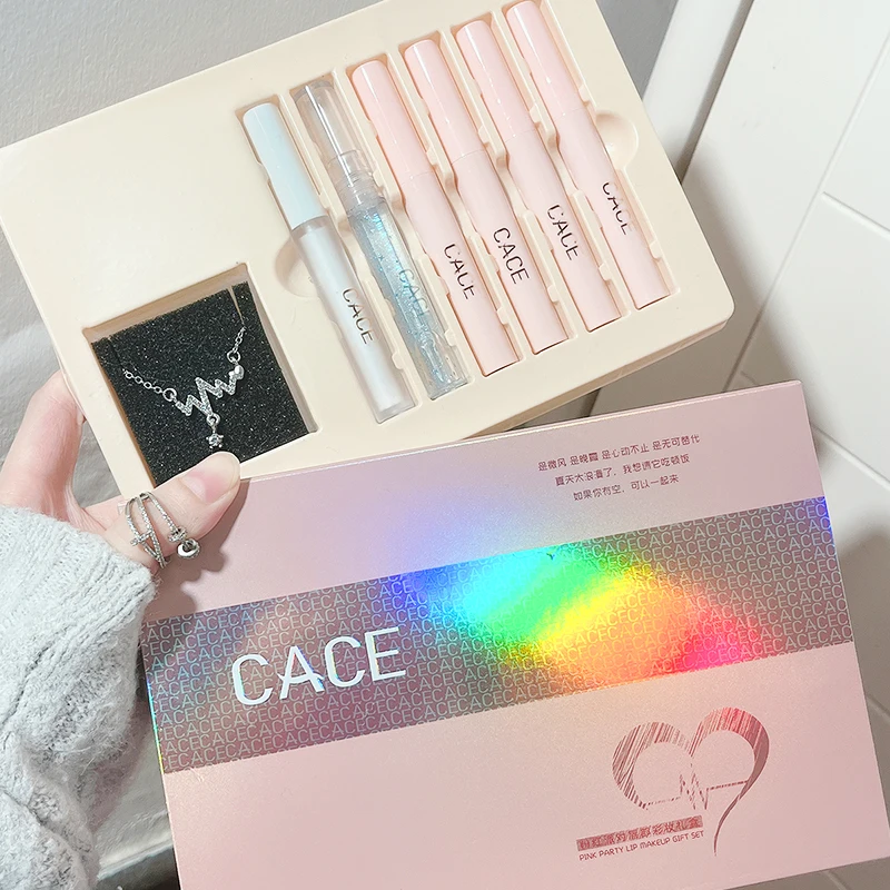 Набор жидких матовых блесков для губ 6 шт