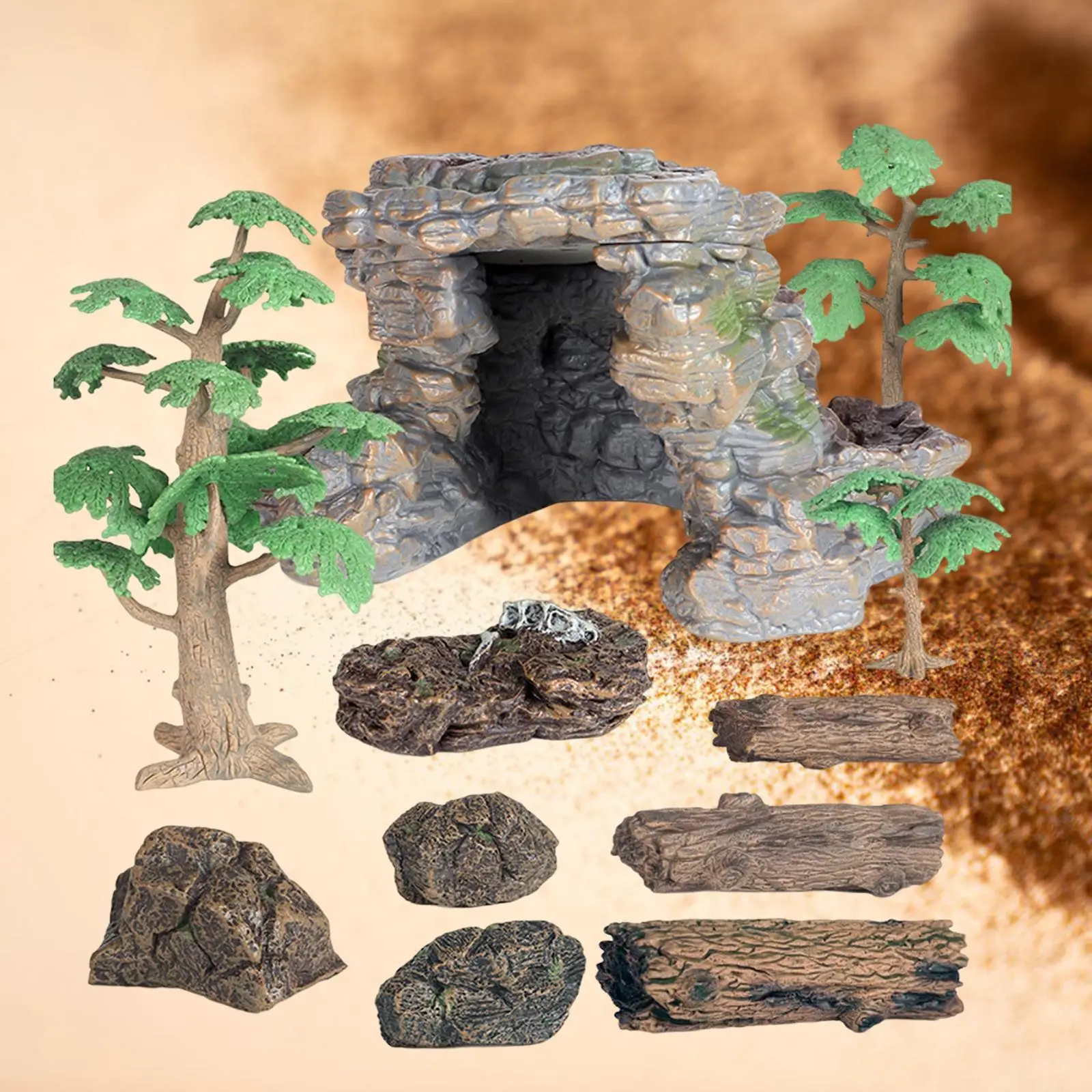 

11x Miniature Stone Ornament Landscape Model Garden DIY Kit Micro Landscape Miniature Stone Mini Garden Figurines for Decoration