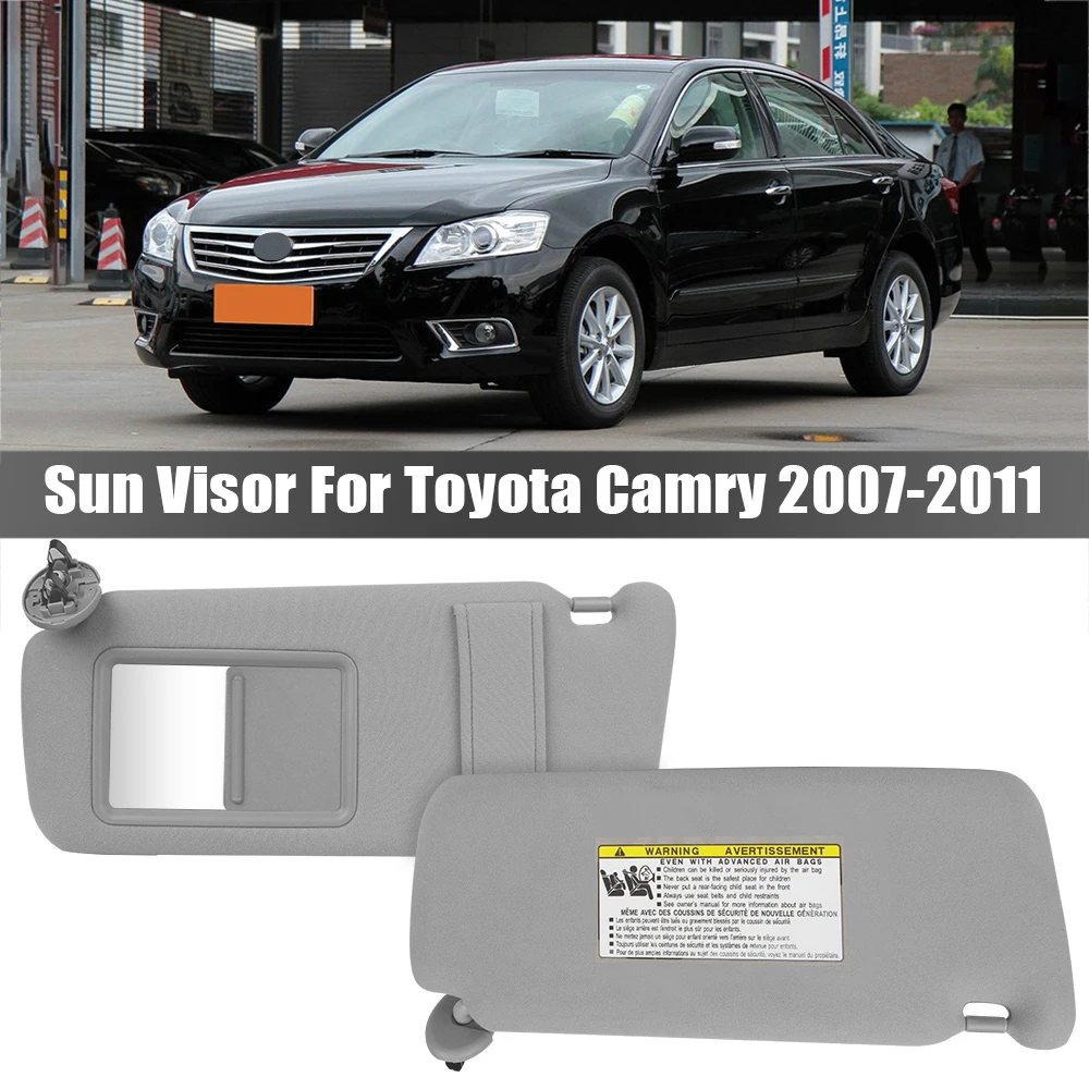 

Серый солнцезащитный козырек для Toyota Camry 2007-2011 с зеркалом для макияжа правый левый Органайзер автомобильный солнцезащитный козырек