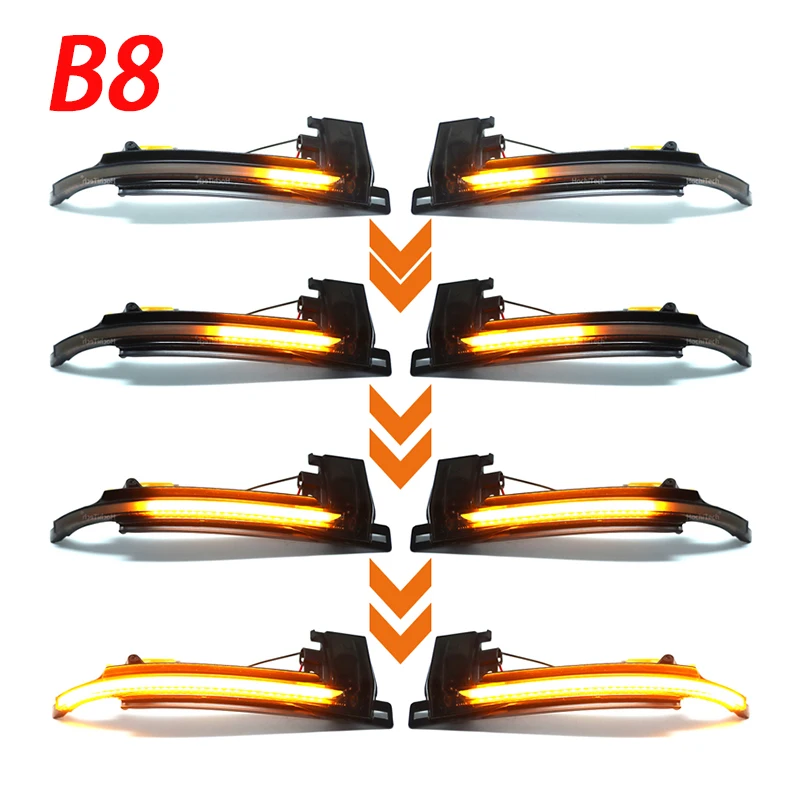 Фото Повторитель поворота для Audi A3, 8P, A4, A5, B8, P3, A6, C6, S6, b8,5, S5, RS5, RS4, LED-индикатор поворота, 2 шт. №2