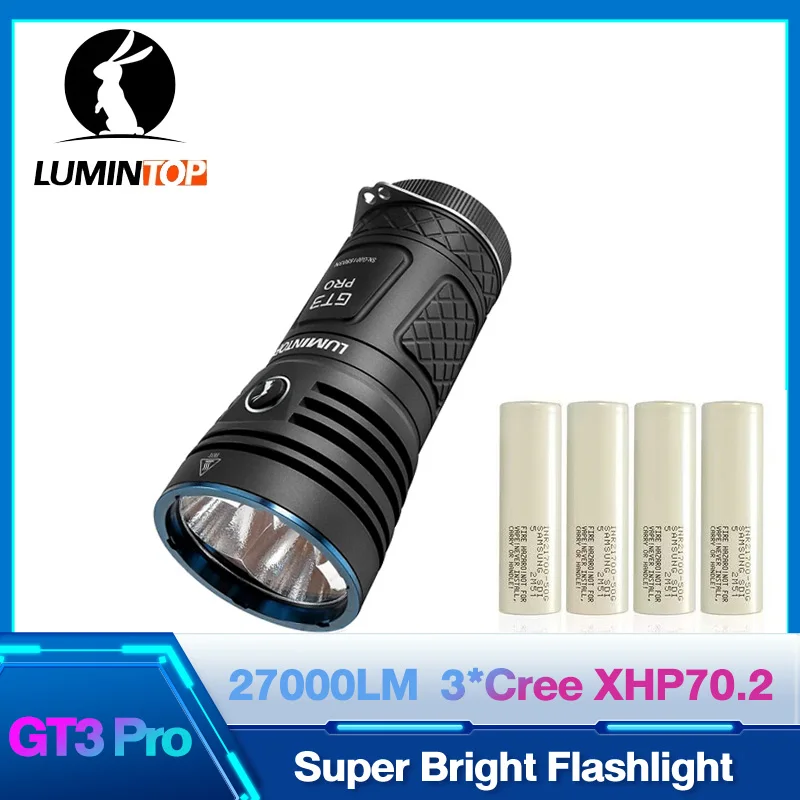 

High Power Led Flashlights Self Defense Tactical Flashlight Power Bank Edc Torch Light Rechargeable Lamp Lumintop GT3 Pro كشاف