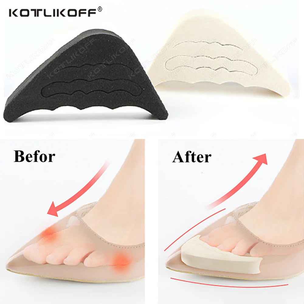 

2PCS Sponge Forefoot Insert Women High Heel Toe Plug Insert Big Shoes Toe Front Filler Cushion Pain Relief Protector Accessories