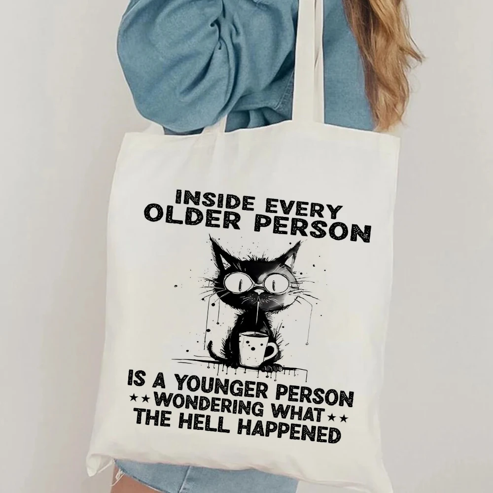 Сумка-тоут тканевая для пожилых людей вместительный саквояж покупок Сумочка на