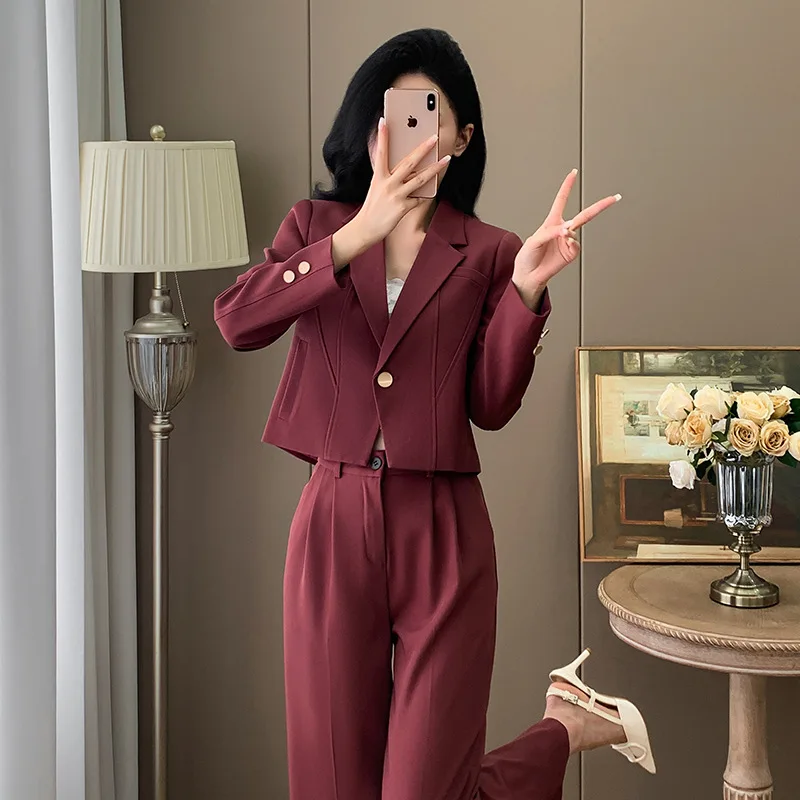 Короткий маленький костюм-пальто для женщин2024Новый весенне-осенний