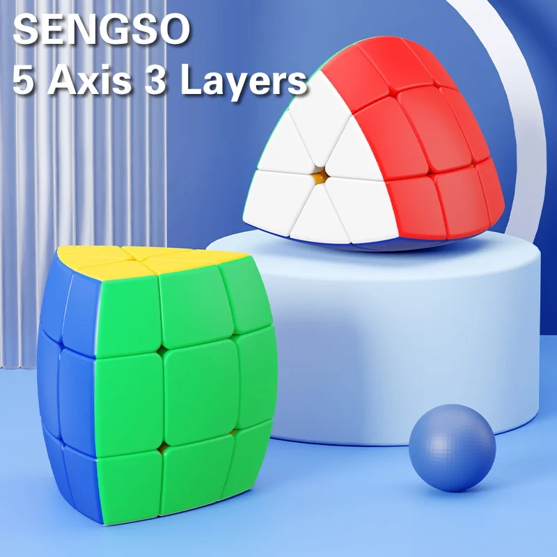 

[ECube] SengSo 5 Axis 3 Layers Magic Cube Professional NEO Speed Twisty Puzzle Brain Teasers Educational Toy For Children
