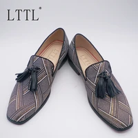 classic fashion luxury red bottom loafers men tassel shoes high quality mocassin homme summer dress shoes slip on casual shoes