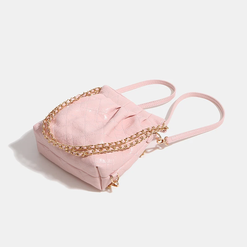 Сумка на плечо женская с металлической цепочкой роскошный саквояж кросс-боди из