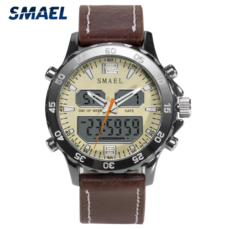 

New SMAEL Brand Fashion Men Watch Military Sports LED Watches Men's Quartz Digital Analog Wristwatches Mens Reloj Clock